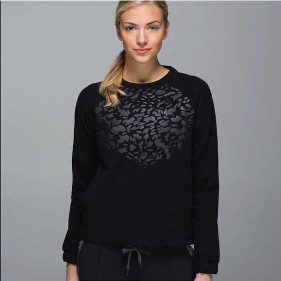 lululemon athletica Tops - Lululemon Black Speckled Front Sweatshirt
